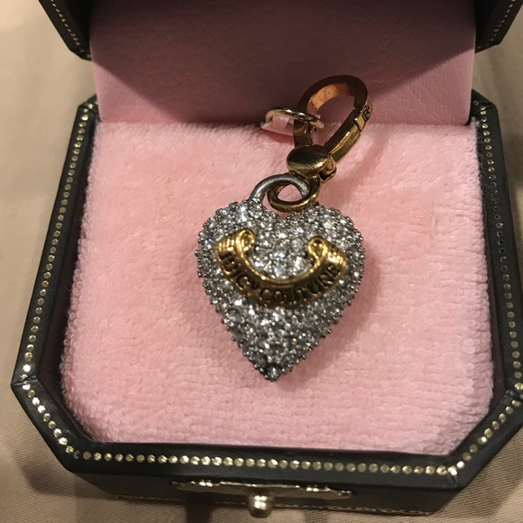 ❌SOLD❌Bejeweled Juicy Couture Heart Charm - Picture 1 of 6